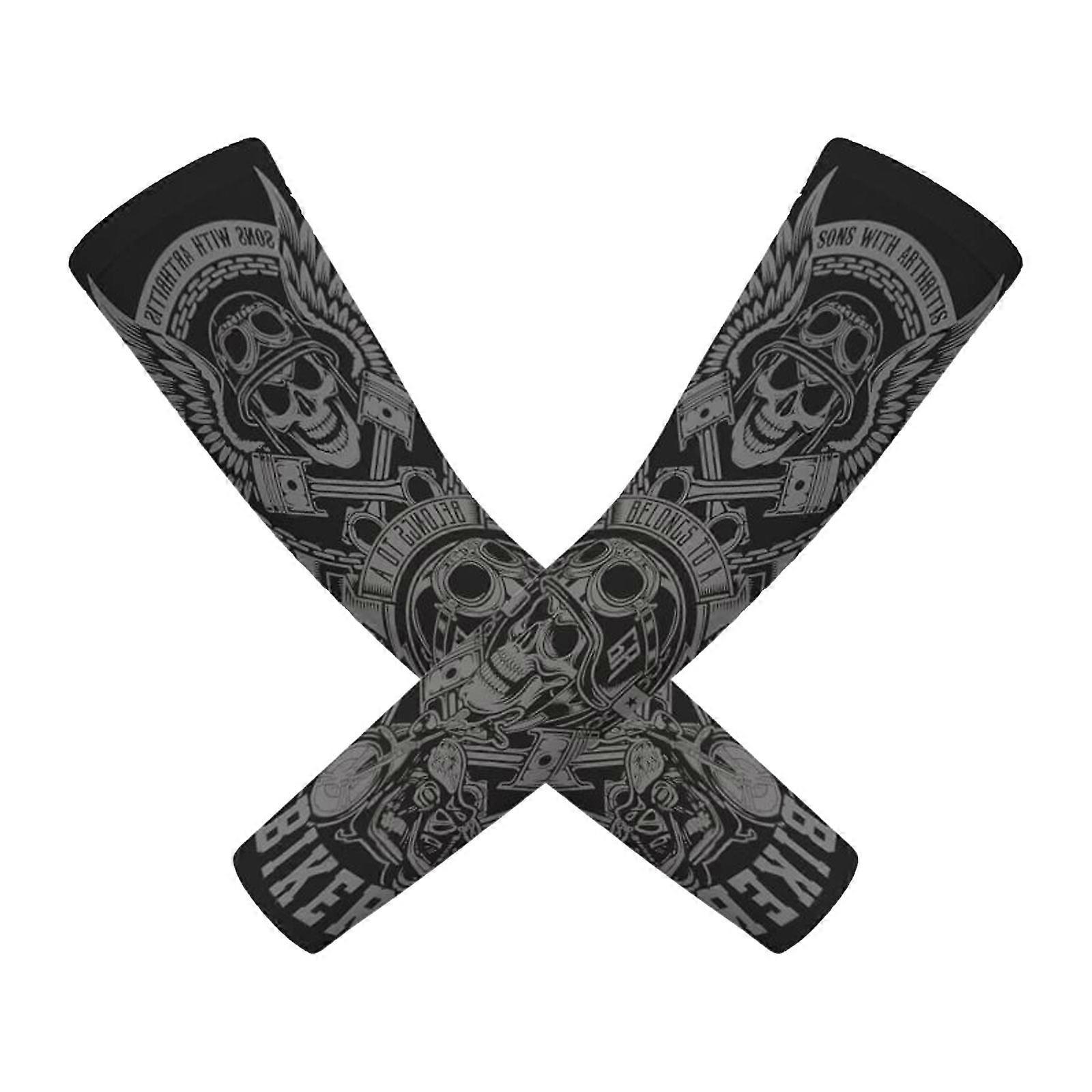 1Ζεύγος Κάλυψη μανικιών βραχίονα ψύξης UV Προστασία από τον ήλιο Υπαίθριος αθλητισμός Καλοκαίρι Άνδρες Γυναίκες