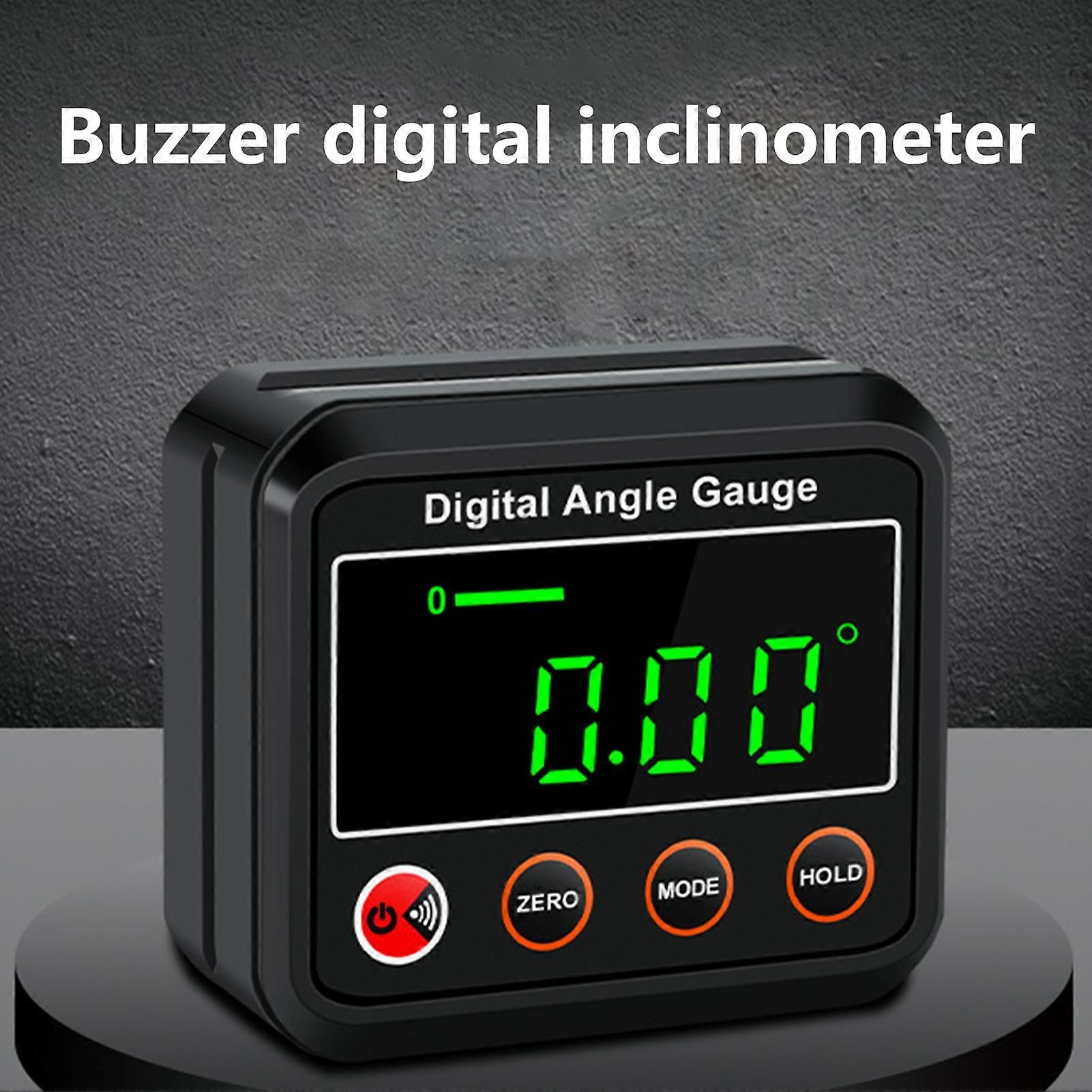 Automatic Flip Clear Font Inverted Reading Buzzing 4 Units Digital Protractor 360 Degree LCD Backlight Magnetic Base Goniometer Level Meter Mengxi