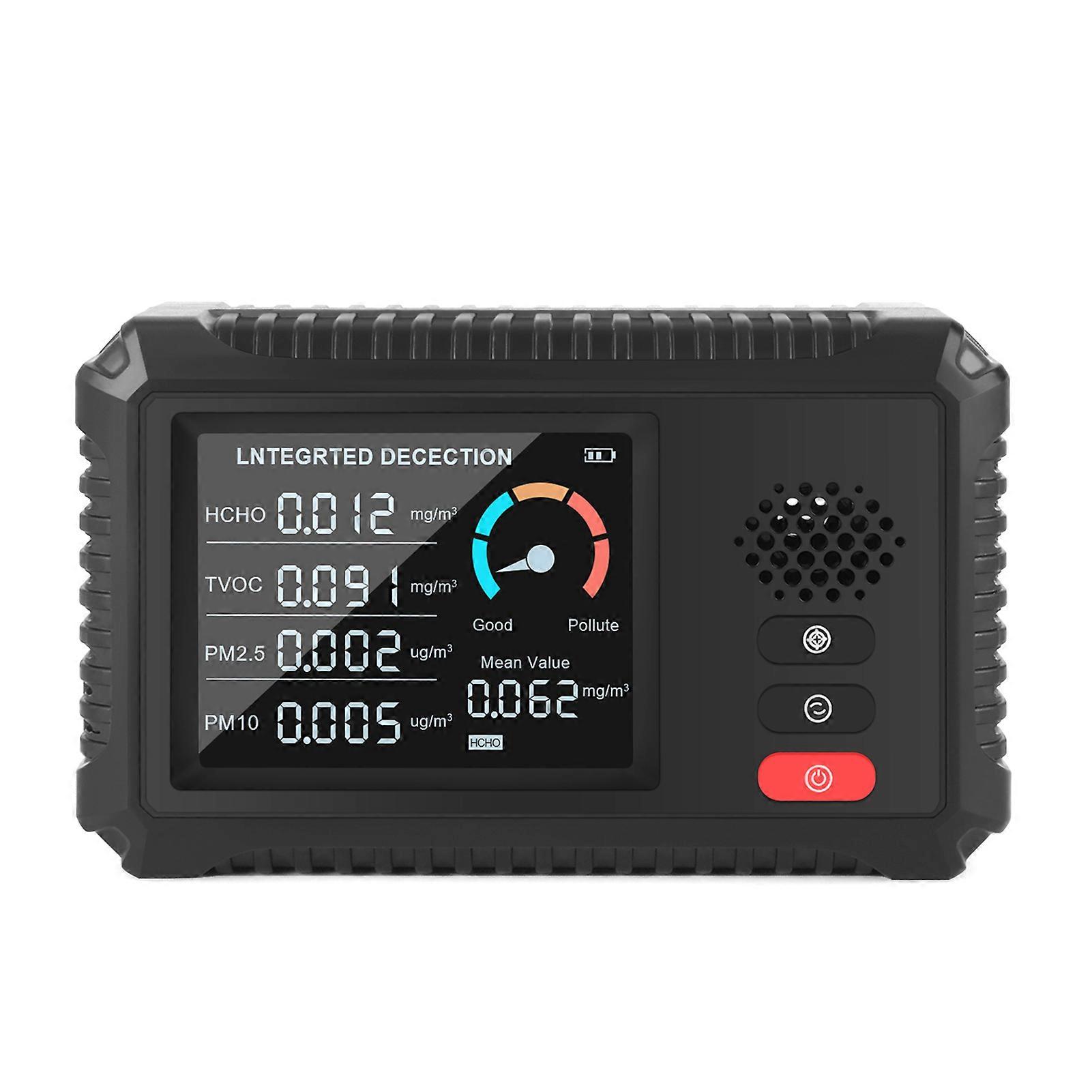 HLW-100 Rechargeable Air Quality Detector Multiple Detectable Gases ABS Real-Time Carbon Dioxide Gas Monitor for Home Office Car School_xi