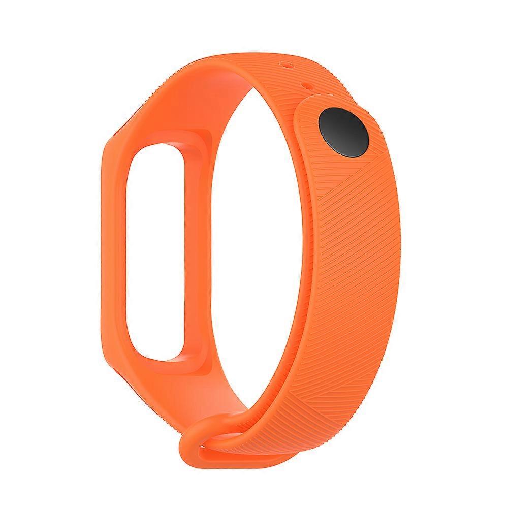 Delicate Neutral Silicone Twill Strap Watch Strap Compatible for Glaxy Fit E Orange