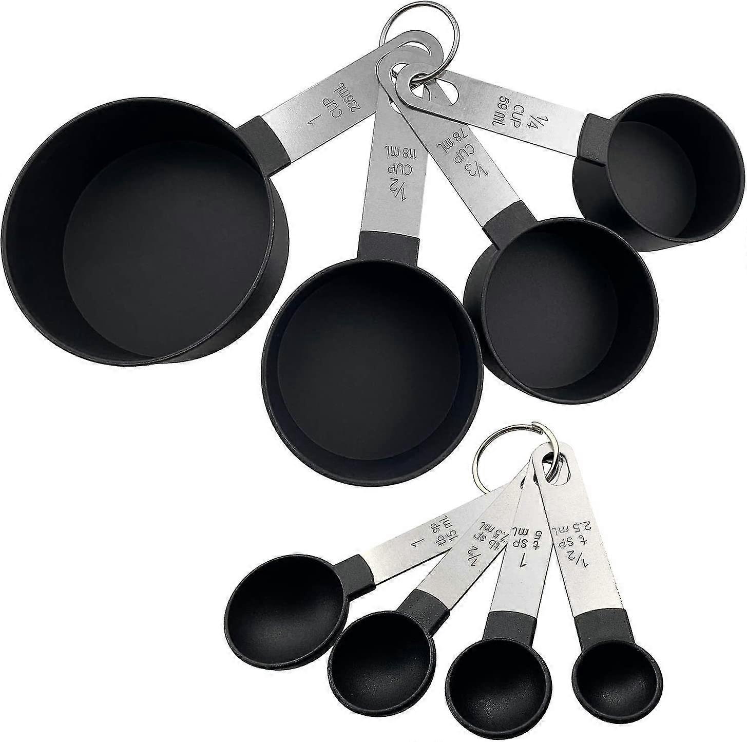 2set8-piece Measuring Cups And Spoons Kitchen Nesting Measurement Tools For Liquids And Solids