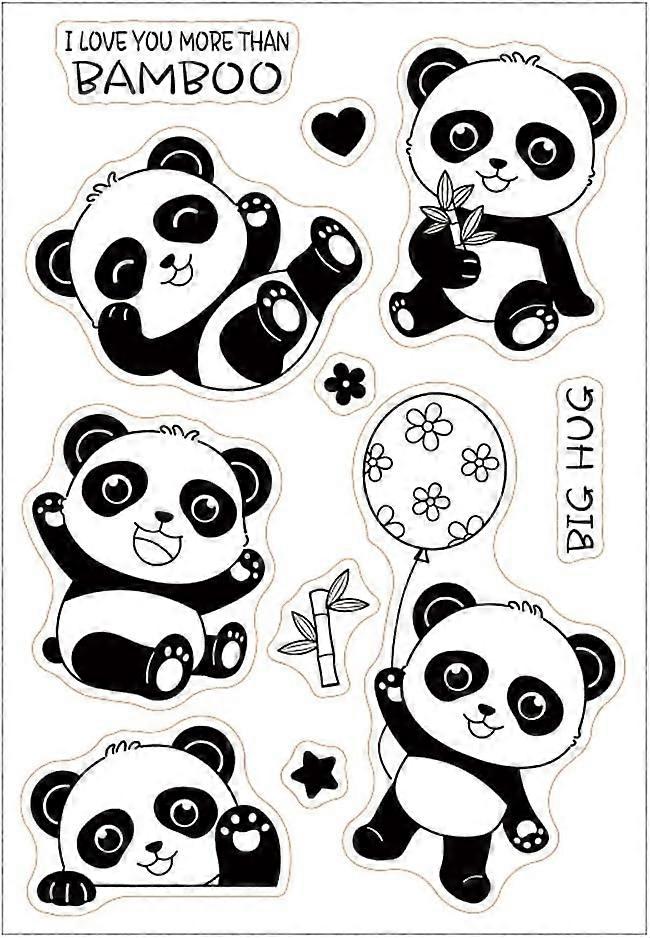 Panda Clear Stamps Animals Transparent Stamps