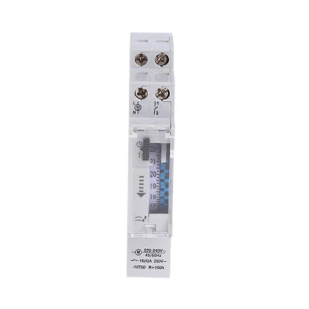  Mechanical 24 Hours Programmable Din Rail Timer Switch Relay 110-240V 16A