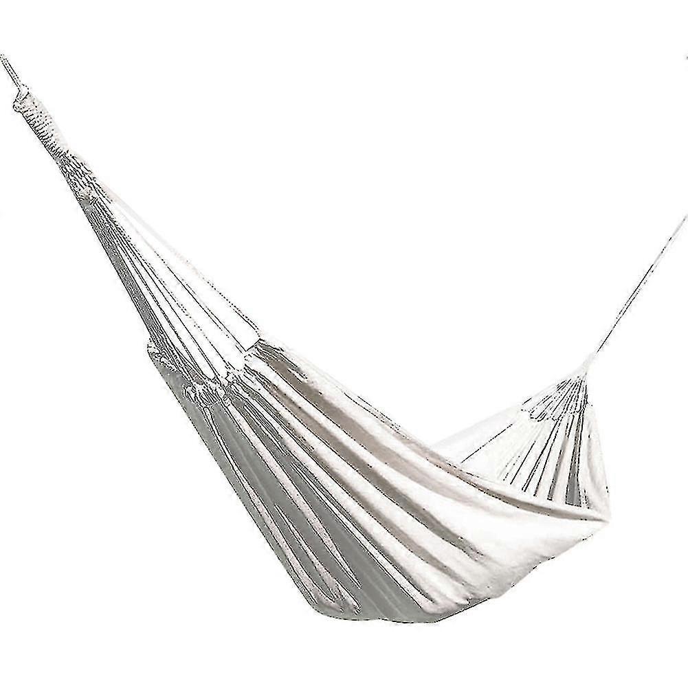 White Canvas Outdoor Hammock Double Bed Durable And Portable Sleeping Swing Hammock
