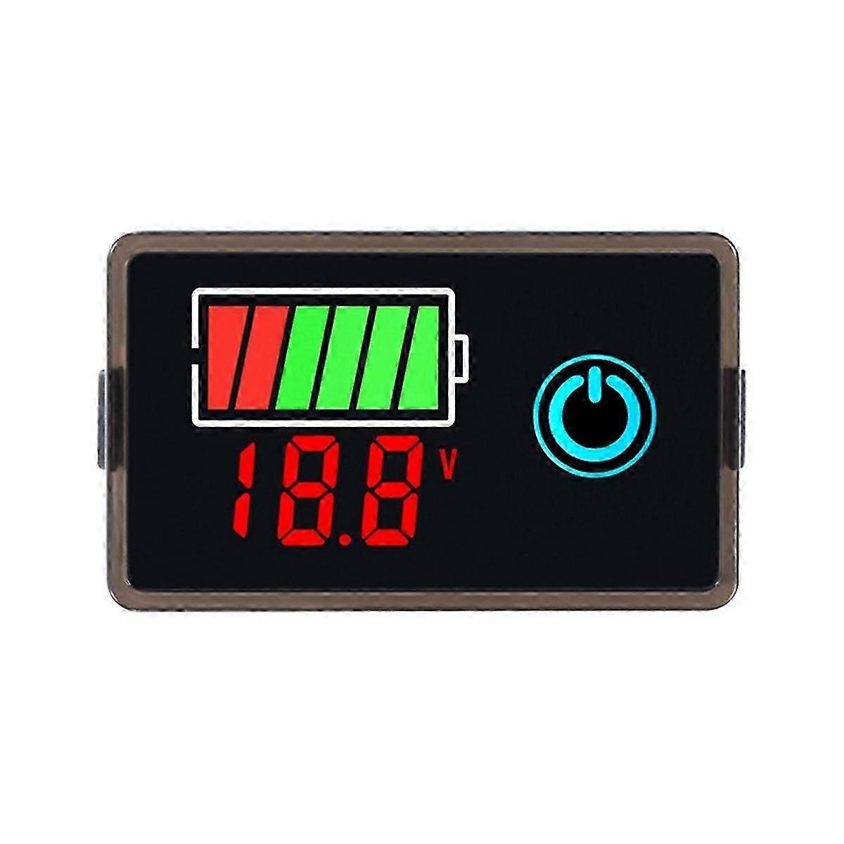 DC 8-100V Digital Voltage Power Indicator for Lead-Acid Lithium Battery 12V/24V/36V/48V Two-Wire Anti Reverse Switch B