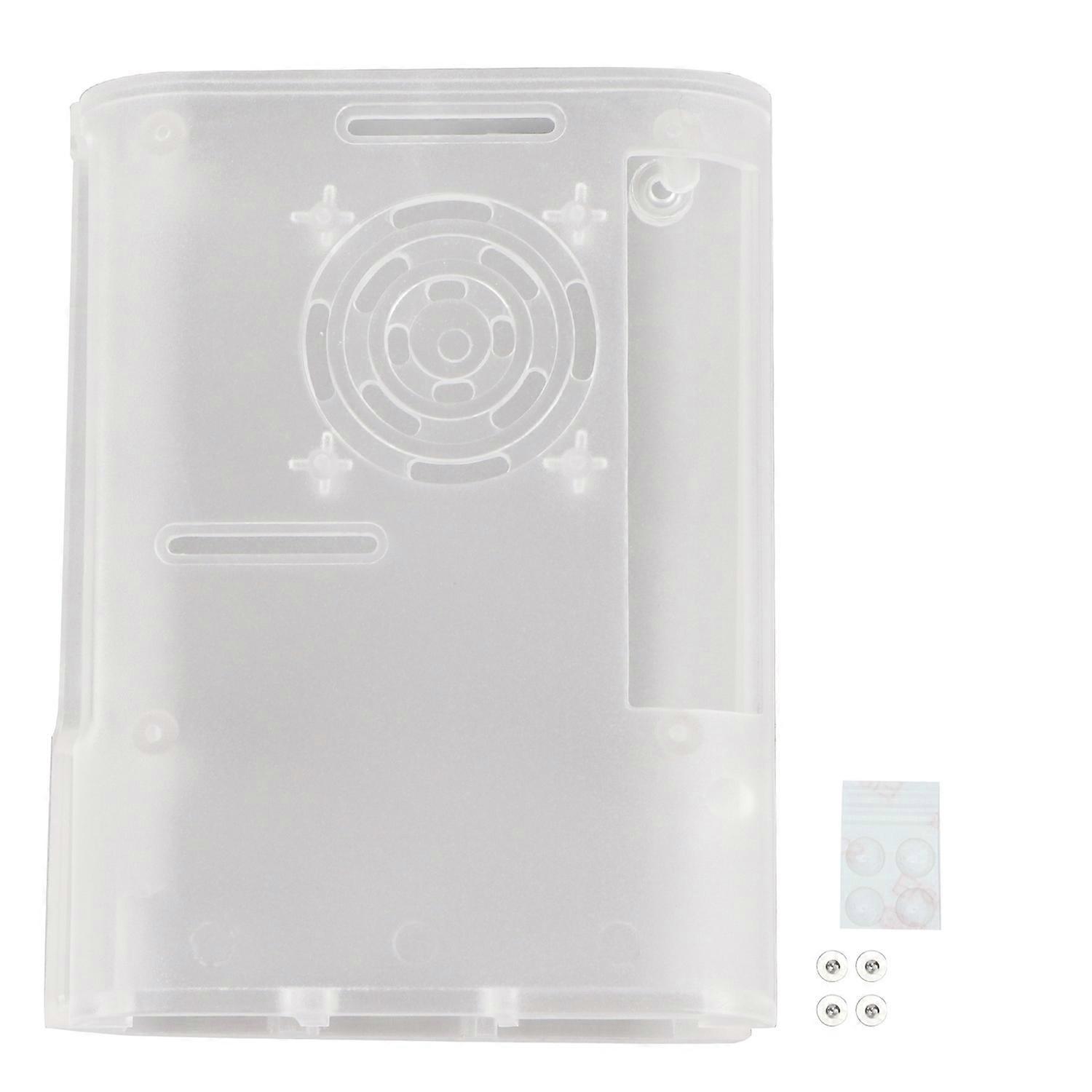 Gehäuse für Raspberry Pi 4 Model B ABS-Gehäuse Mikrocomputer-Kühlschale mit rutschfester Matte