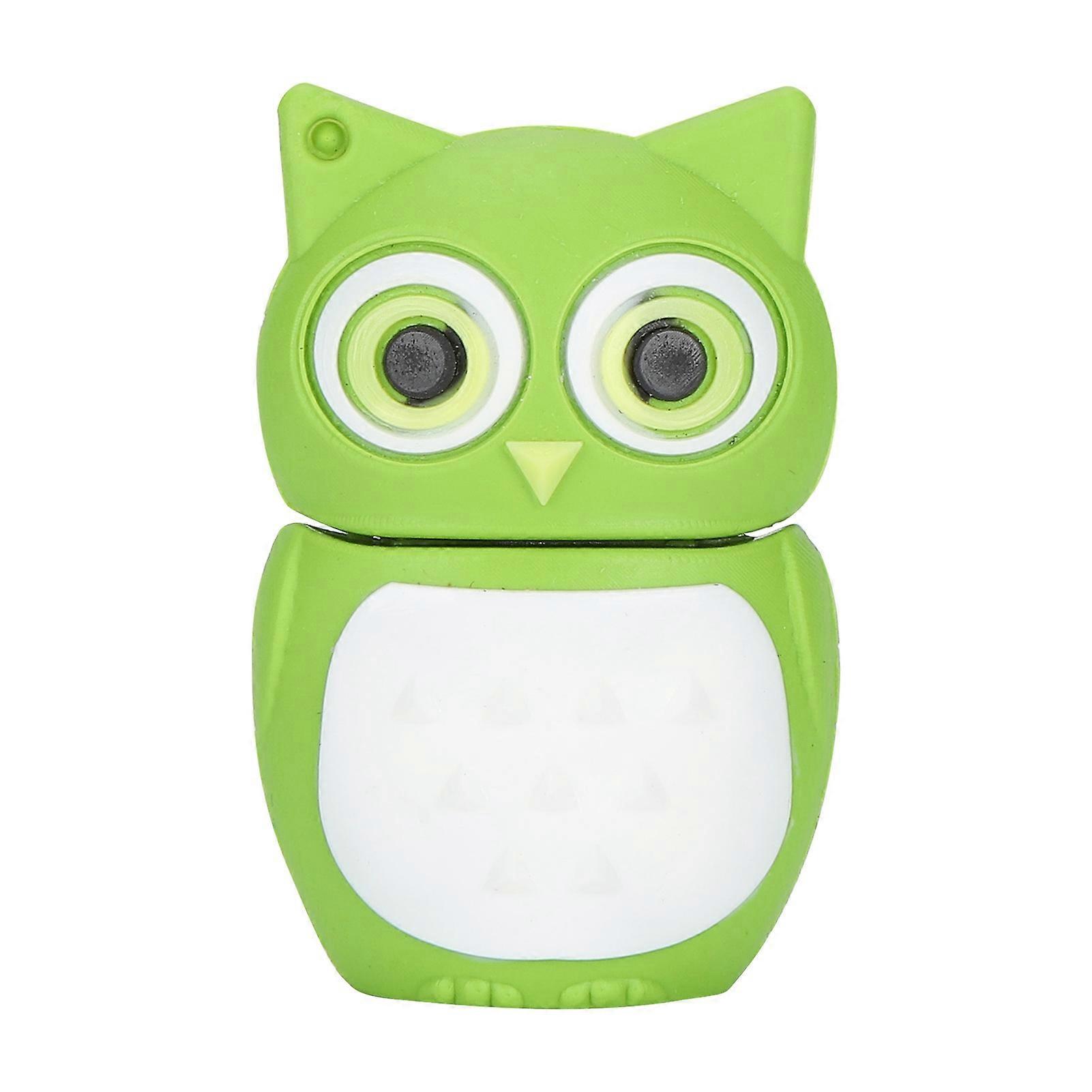Cartoon U Disk Green Owl Appearance High Speed Bulk Storage Flash Drive Memory Device