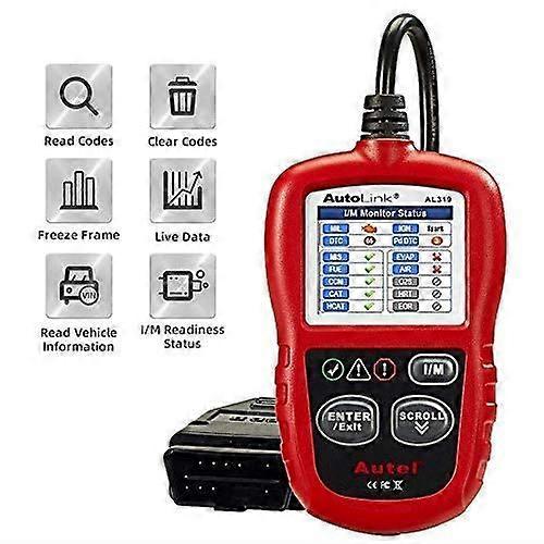 Auto Diagnostic Tools - Autel - OBDII Code Reader - French Menu - OBD II Compatible - Universal