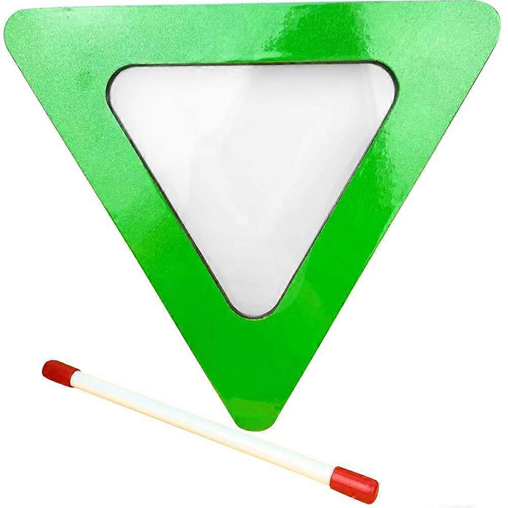 1 Set Kids Triangular Hand Drum Percussion Drum Musical Orff Percussion Instrument with Drum Stick