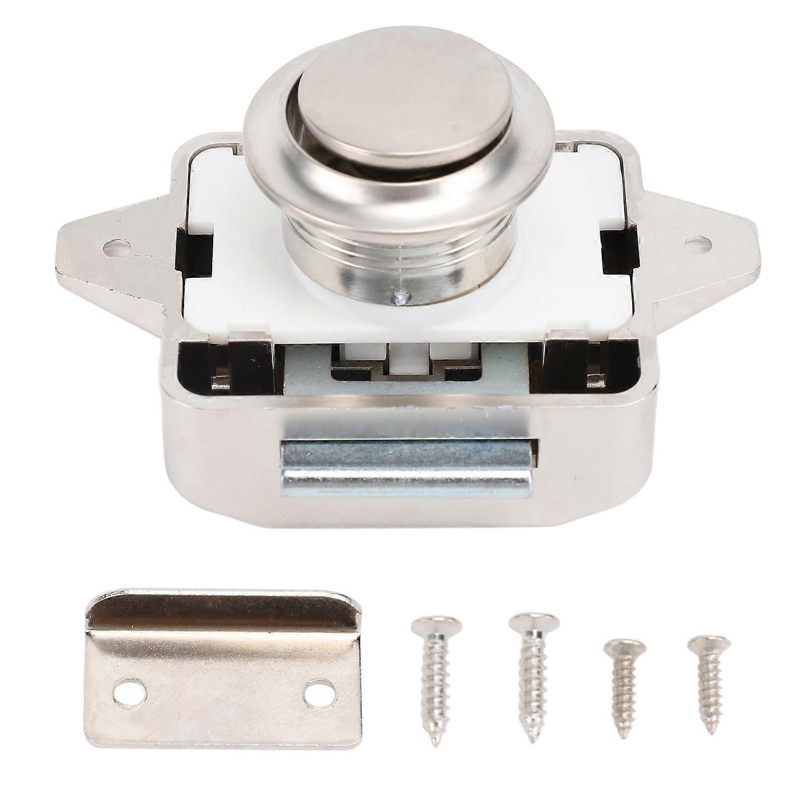 Cabinet Stylish Look Keyless Cupboard Door Push Button Lock Latch for RV Yacht Motorhome Campervan Caravan