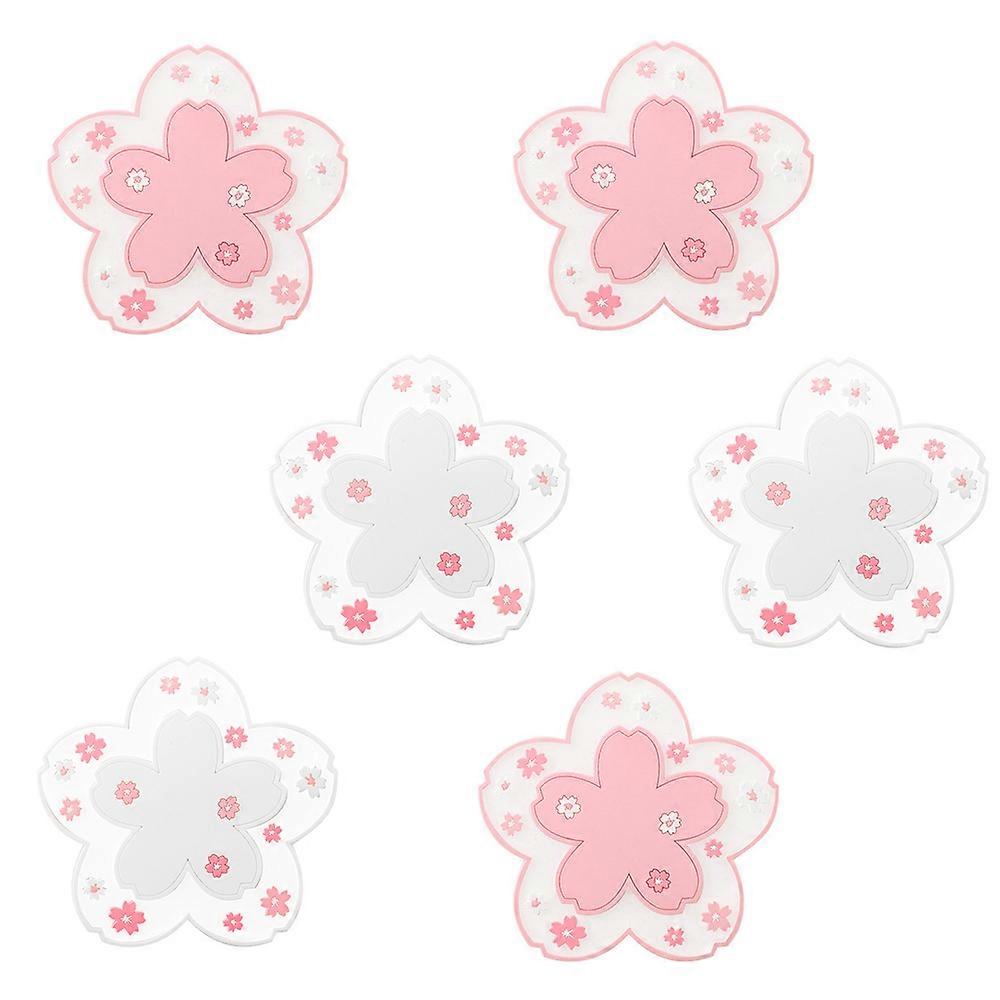 Coaster, Silicone Cup Coaster, Cherry Blossom, Anti-Slip
