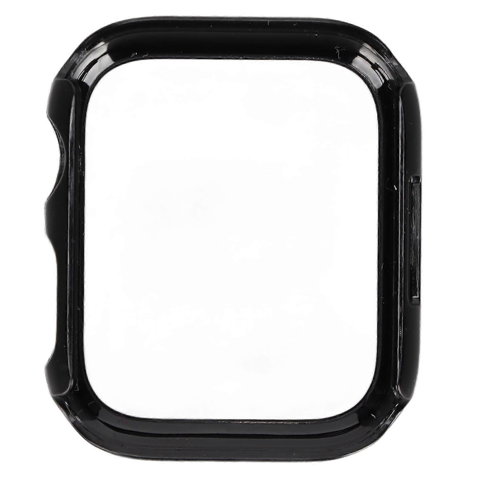 Protective Watch Shell Case with Tempered Glass Full Coverage HD Screen Protector for IWatch Series 7 2021