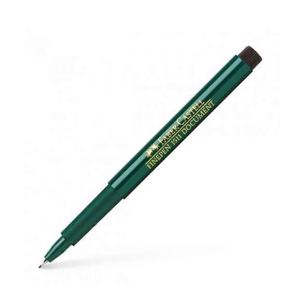 Faber Castell Felt Tip Fine Markers Black 10pk Document Proof Water Based Ink