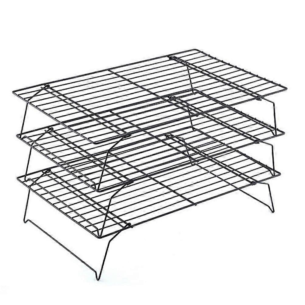 3 Tier Stackable Cooling Rack Non Stick Coating Cake Stand Baking Roasting Rack Net Kitchen Tool