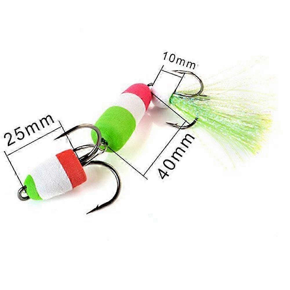 FISHKING Soft Fish Lure Foam Artificial Bait with Treble Hook Bass Fishing Accessory -