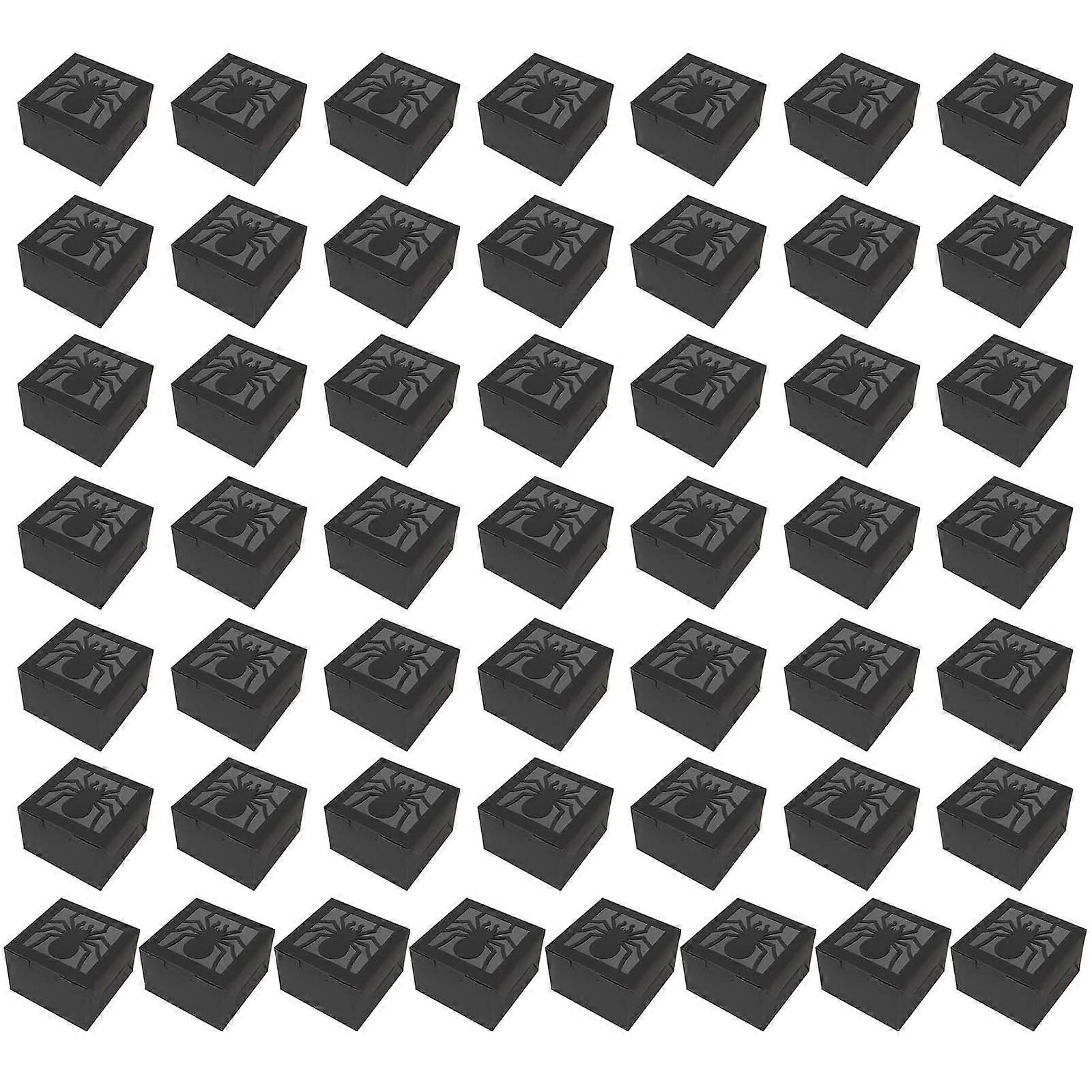 50pcs Halloween Candy Boxes Multipurpose Organiser Fournitures Ménagères pour Enfant Fille Anniversaire Mariage Cadeau Emballage Approvisionnement