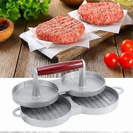 2 In 1 Hamburger Press Aluminum Alloy Meat Beef Grill Burger Maker Mold Mould