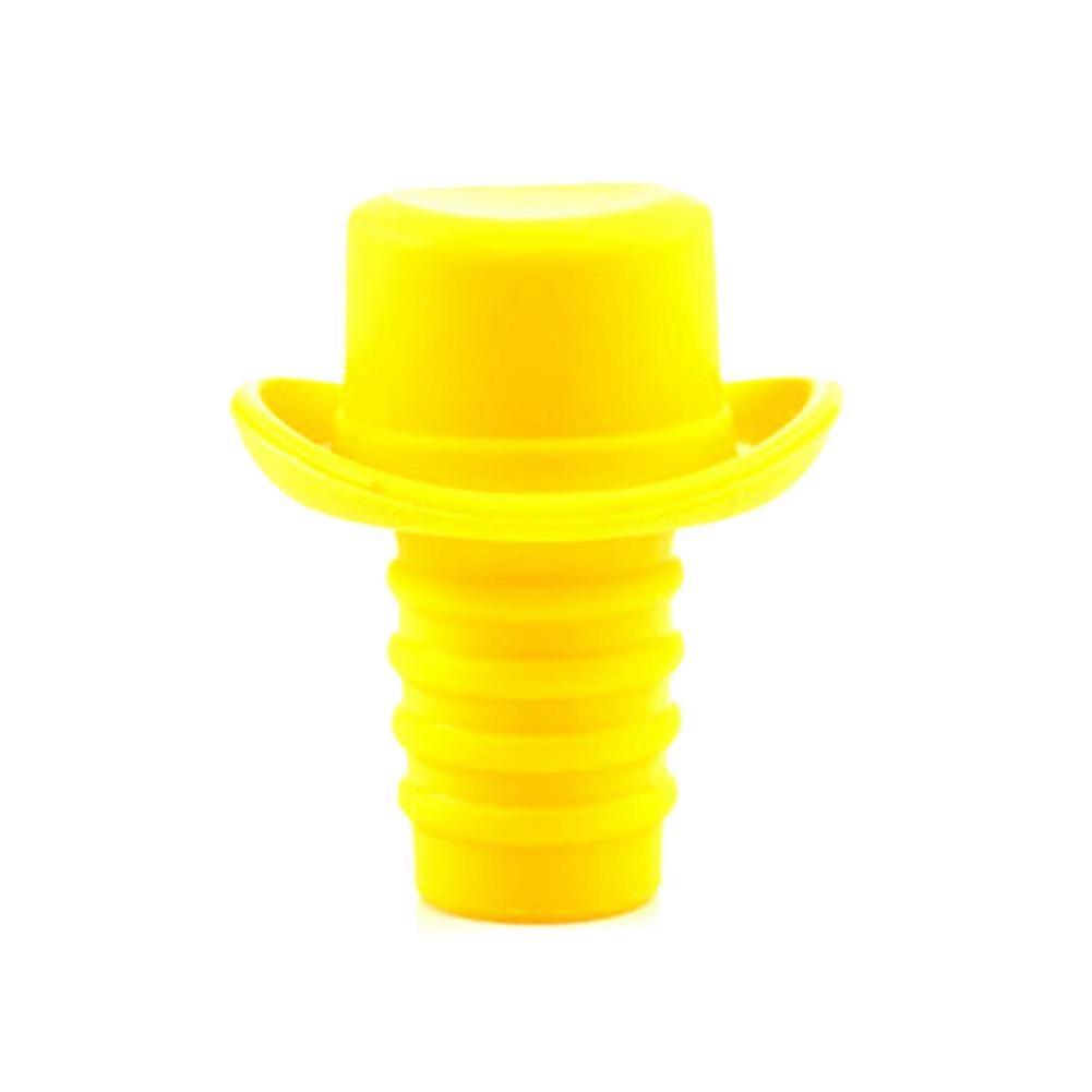 Bottle Stopper, Silicone, Cork Stopper, Yellow