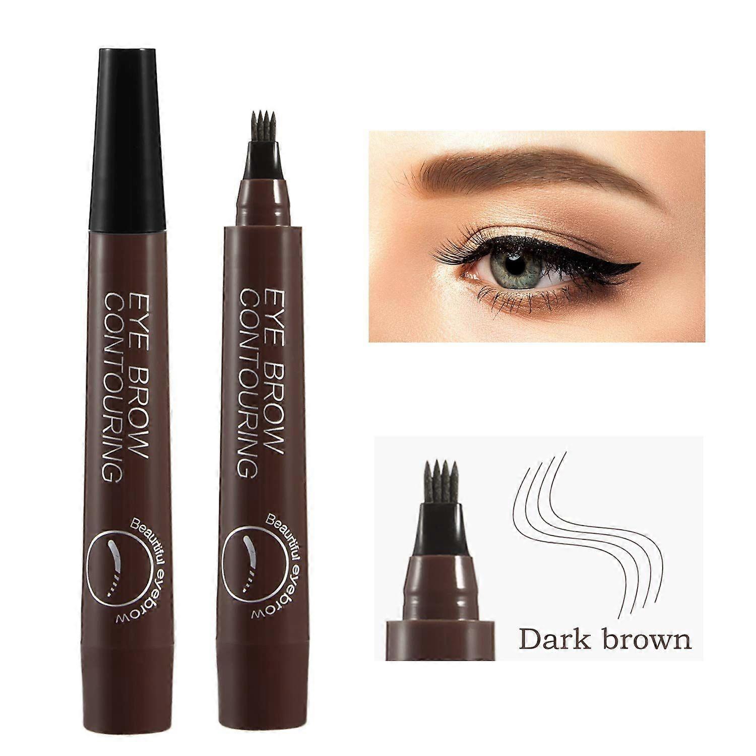Eyebrow Tattoo Pen Waterproof Microblading Eyebrow Pencil with a Micro-Fork Tip Applicator Creates Natural