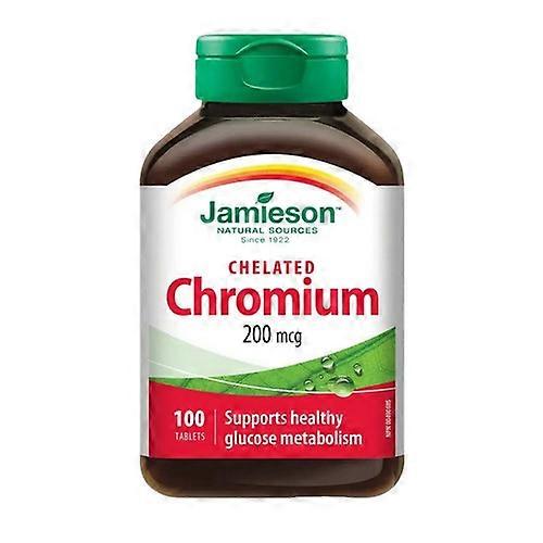Jamieson Vitamins Chelated Chromium,200 Mcg,100 Tablets (Pack of 3)