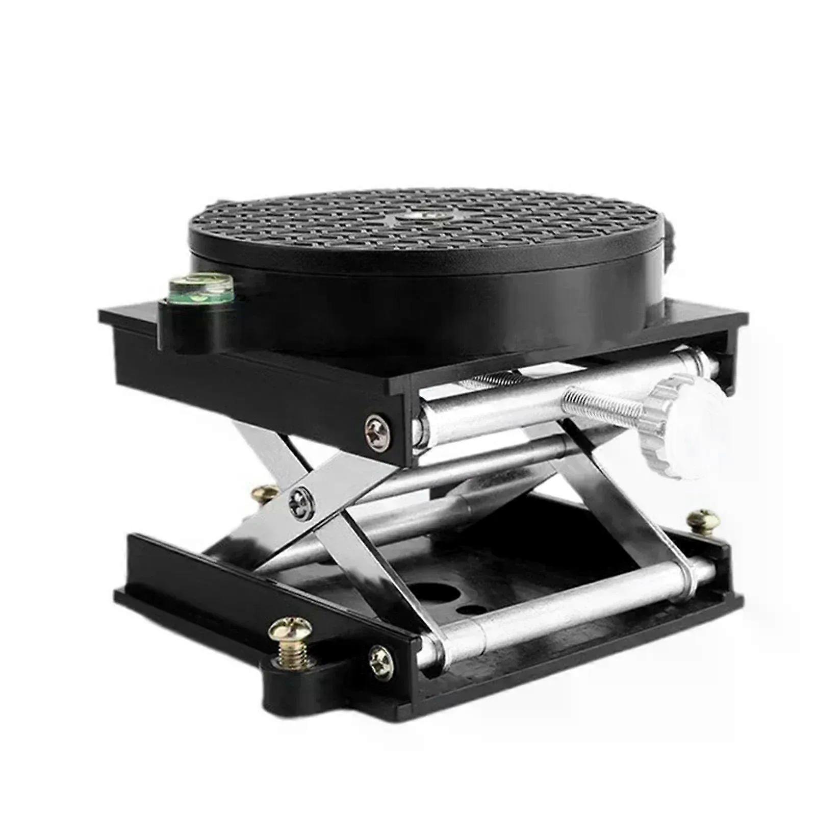 1pc Rotation Router Lift Table Adjustable Height Engraving Lifting Stand Tool Lifting Platform With Calibration Horizontal Bubbl