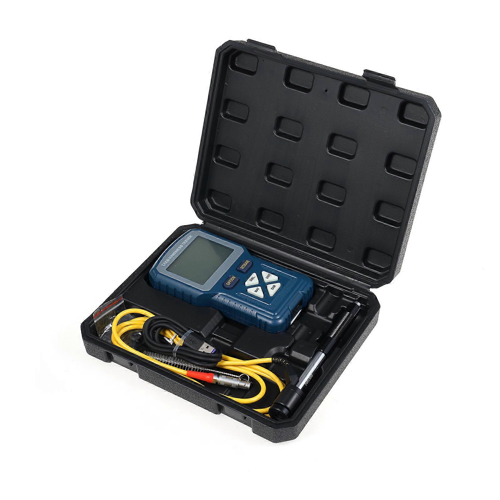 High Precision Leeb Hardness Tester Metals Hardness Test Kit Portable Digital Durometer 360° HLD HB HV HS HRA HRB HRC Testing D Type Impact Device