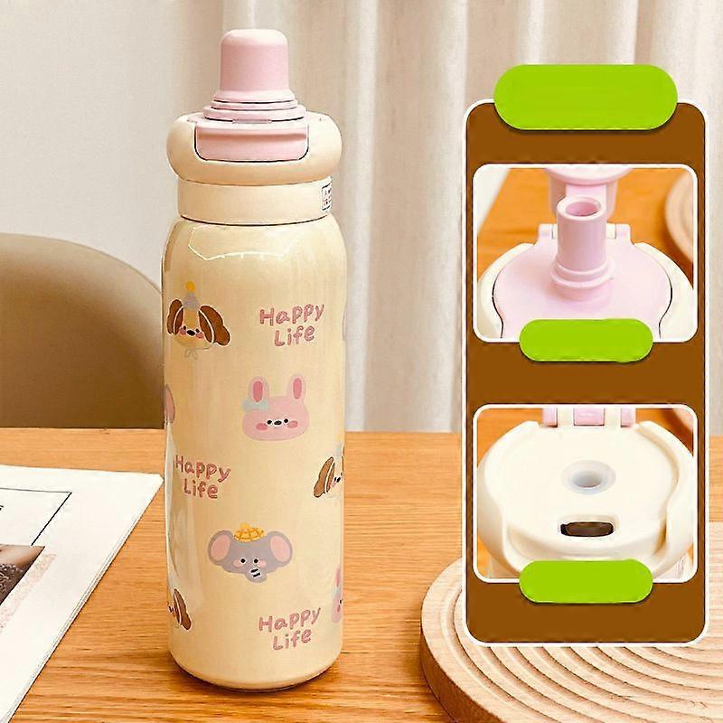 21oz Water Bottles for Hot and Cold Drinks,18/10 Stainless Steel Insulated Water Bottle-Pink