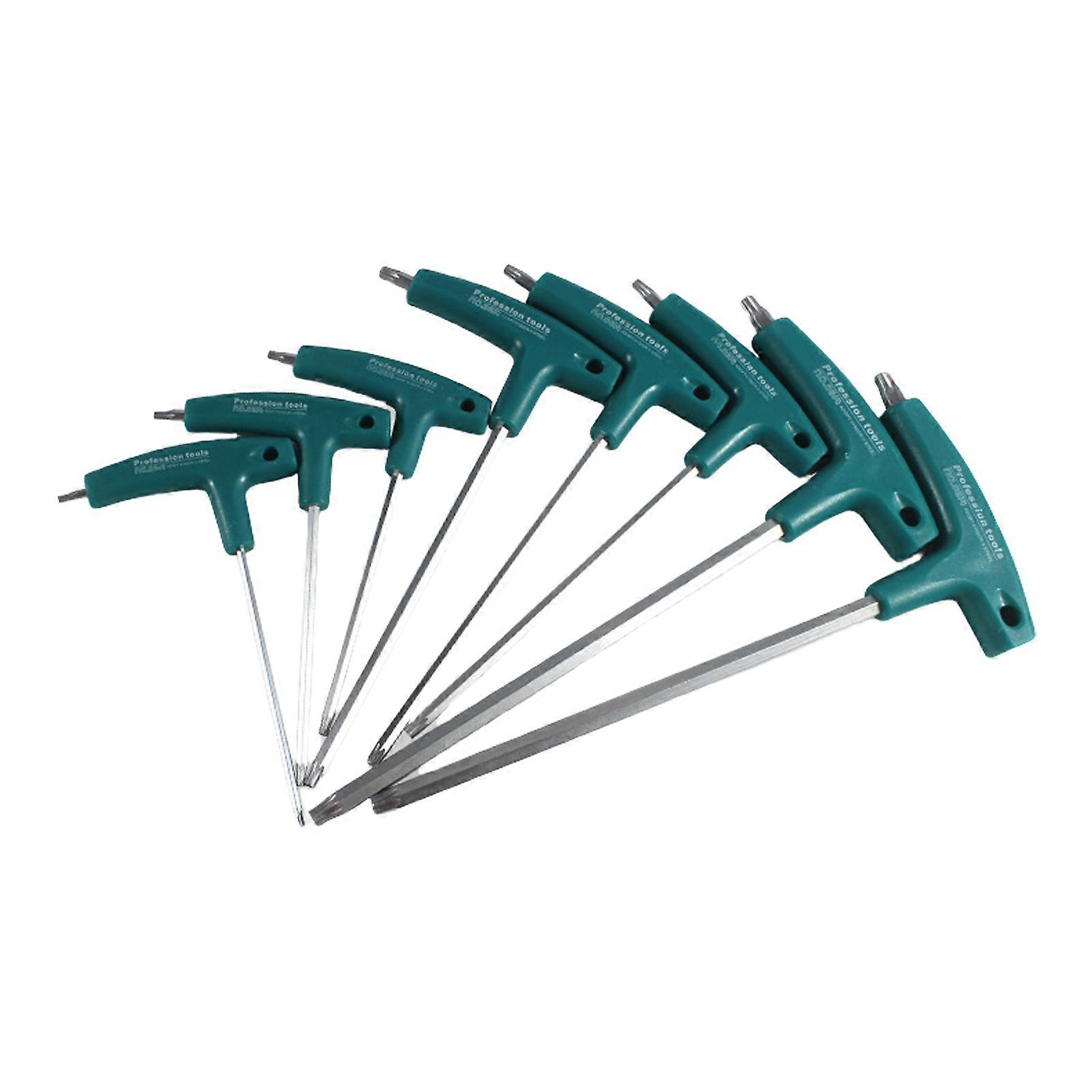 8Pcs Key Wrench Set Hexagon Screw Nut Spanner Kit T Handle Spanner With Storage Bag Household Repair Tool 10-T45