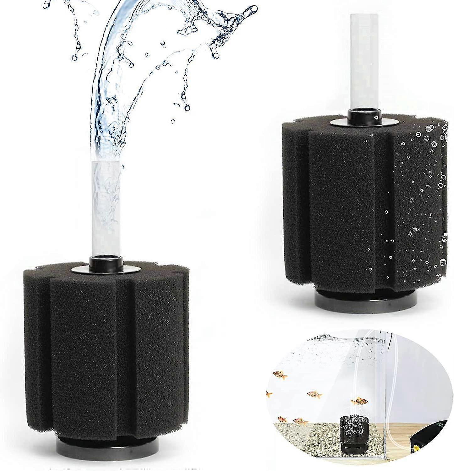 2pcs Filter Mesh Protection, Sponge Filter Aquarium Air Filter, Biochemical Sponge Filter for Aquari