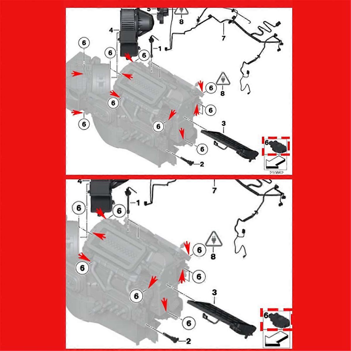 Car HVAC Air Door Actuator A/C Servo Motor Evaporator Motor for X1 X3 X4 X5 X6 F48 F25 F26 F15 F16