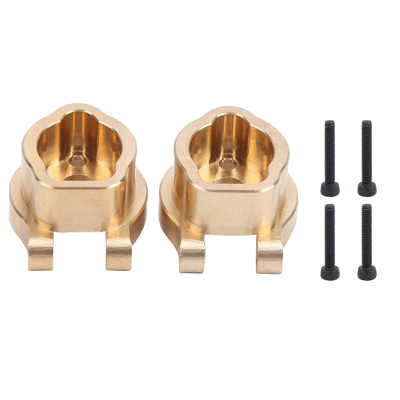 2Pcs RC Brass Rear Cups with 4 Screws Durable Accessory for Traxxas TRX4/TRX6 Crawler