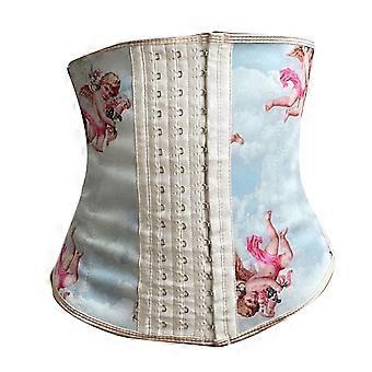 Push Up Bustier Oil Painting Corset Waist Cinchers Underbust Corset Top Fashion Belts For Women Dresses Wide  Pink S