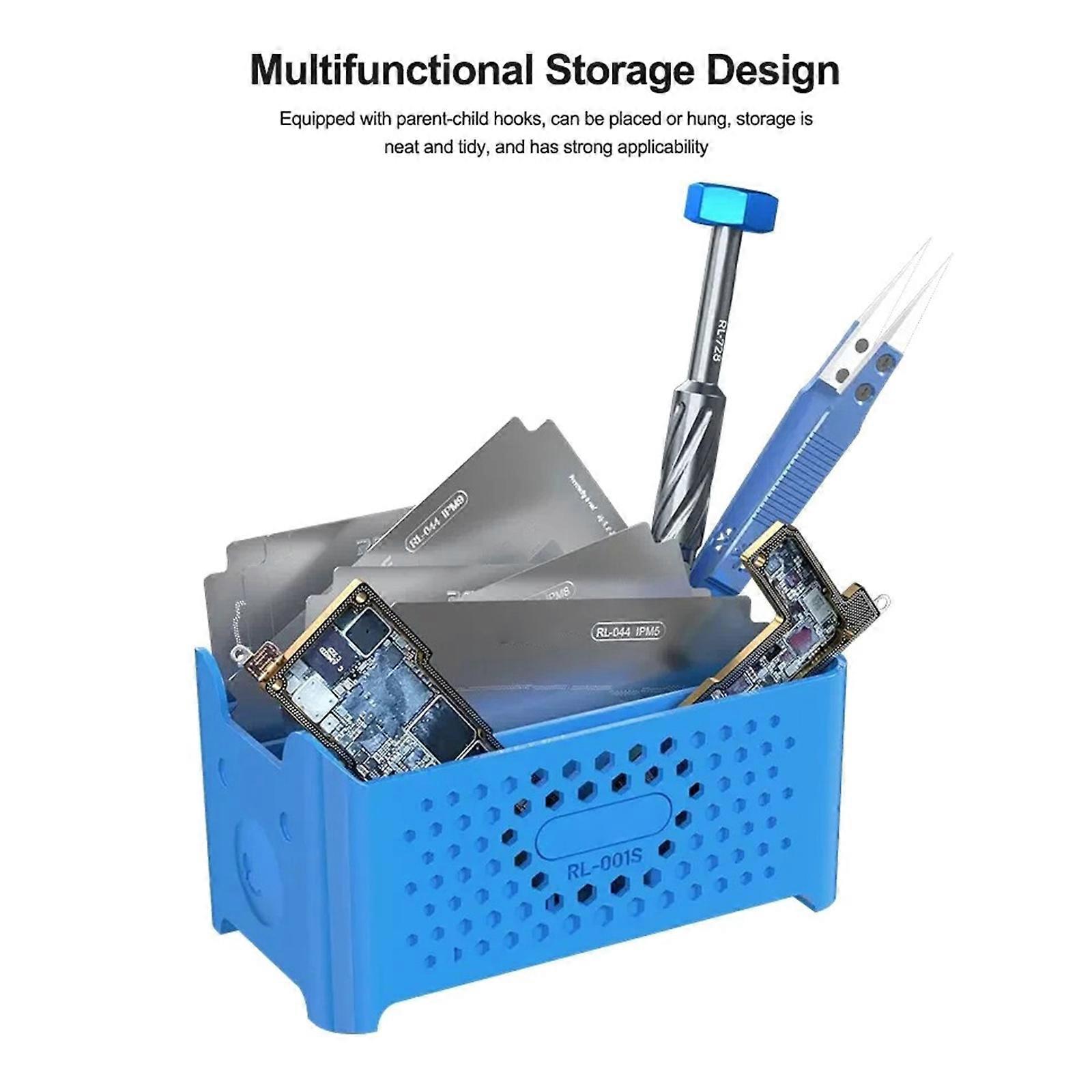 Multifunctional Tin Planting Net Storage Box Large Capacity Practical Storage Solution for Household & Professional Use  Grey