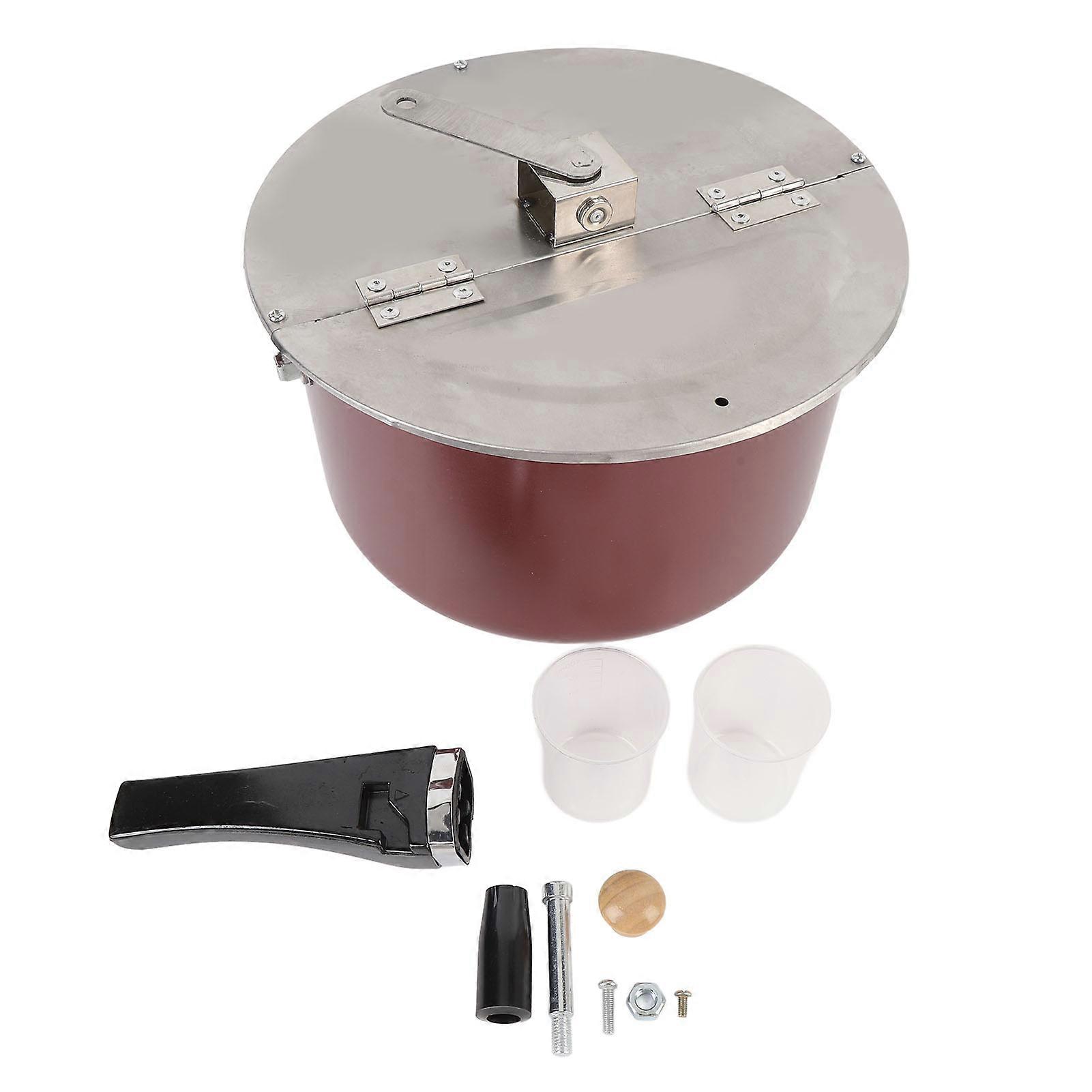Rustfritt stål Popcorn Popper Håndbetjent Popcorn Maker Deilig hjemmelaget popcornmaskin Gasskomfyr Induksjonskomfyr Kompatibel