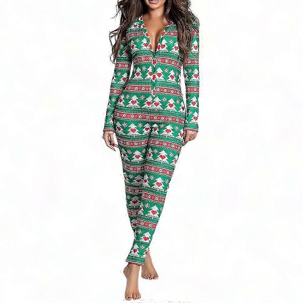 Mono de Navidad para mujer pijama de una pieza para el hogar