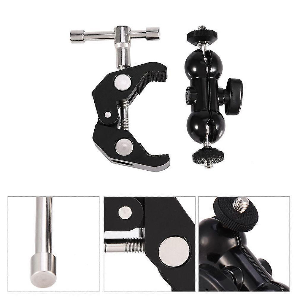 Multifunctional ball head adapter arm mount with adjustable clamp, camera accessory