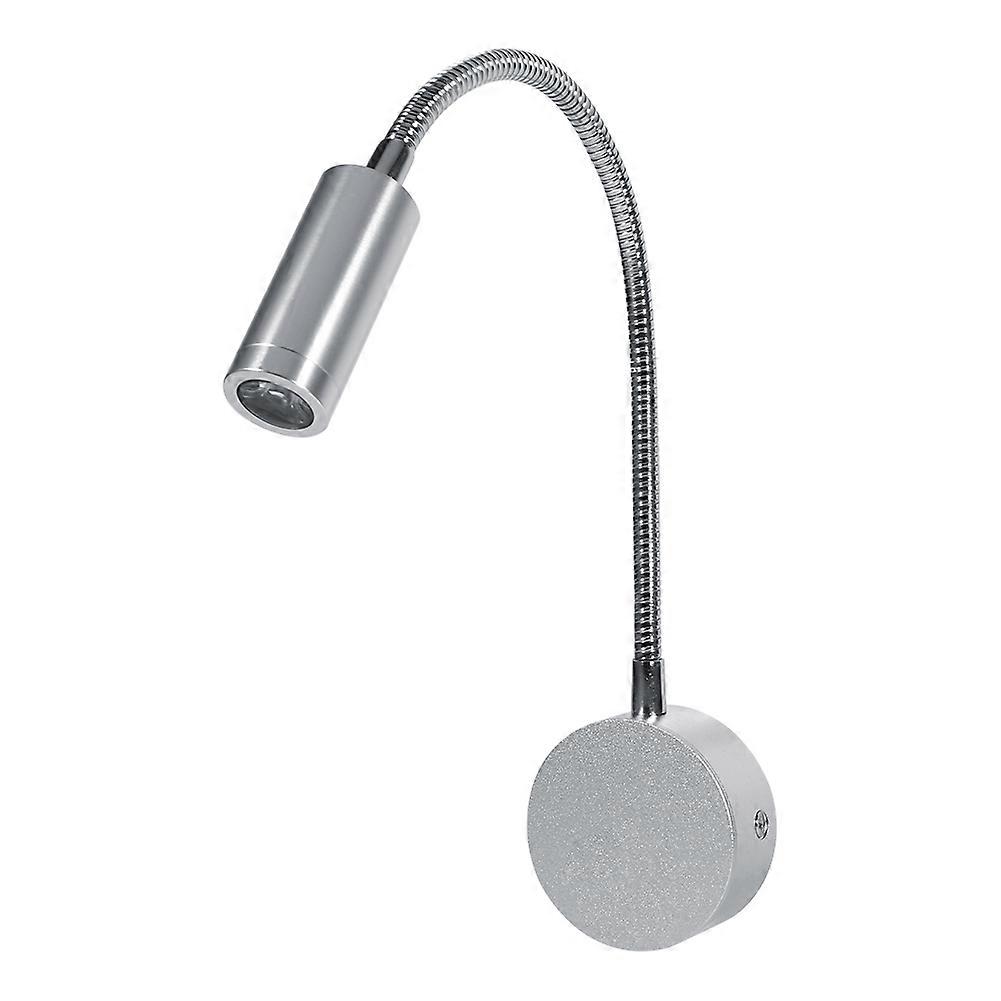 Rankomu Reading Working Light,White Led Bed Lamp Reading Working Light with Flexible Gooseneck AC85 to 265V 1W/3W Cool(Warm)(3500Warm White-3W)