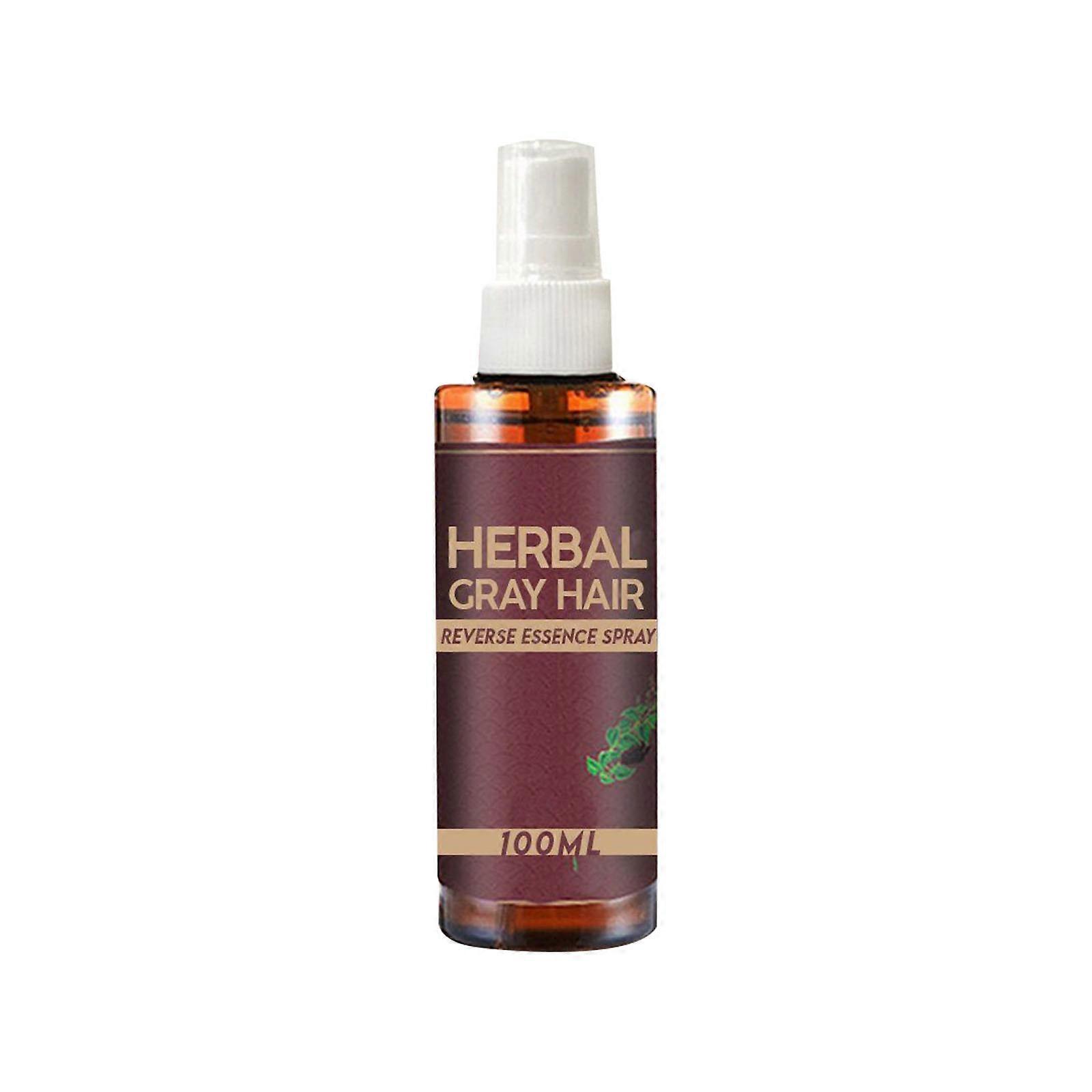 Pulverizador erval do reverso do cabelo para reverter o cabelo cinzento e para girar o protetor térmico 100ml preto