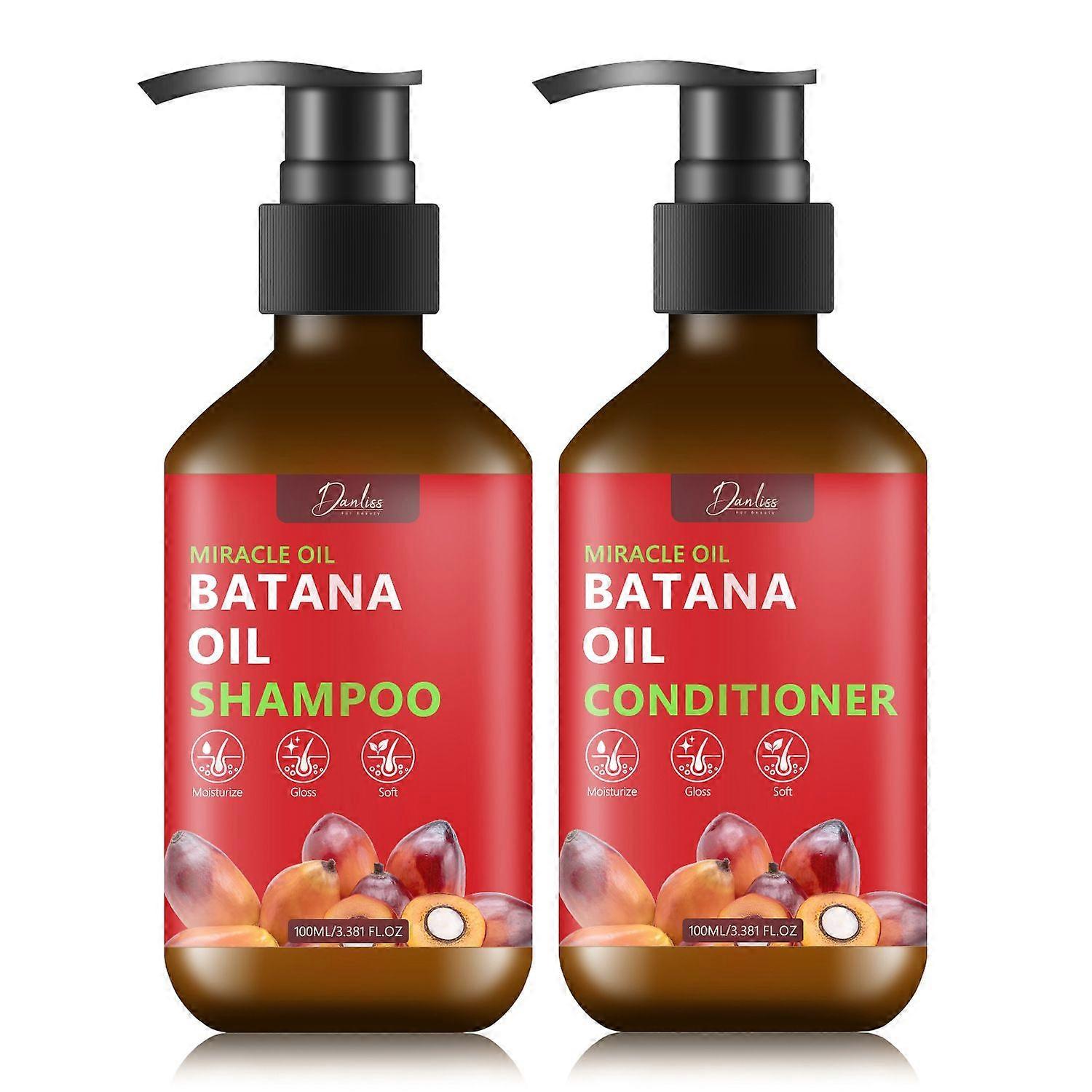 Shampooing à l’huile Batana pour la croissance des cheveux, shampooing et après-shampooing de routine pour cheveux clairsemés pour femmes et hommes, shampooing naturel contre la perte de cheveux à l’huile de romarin