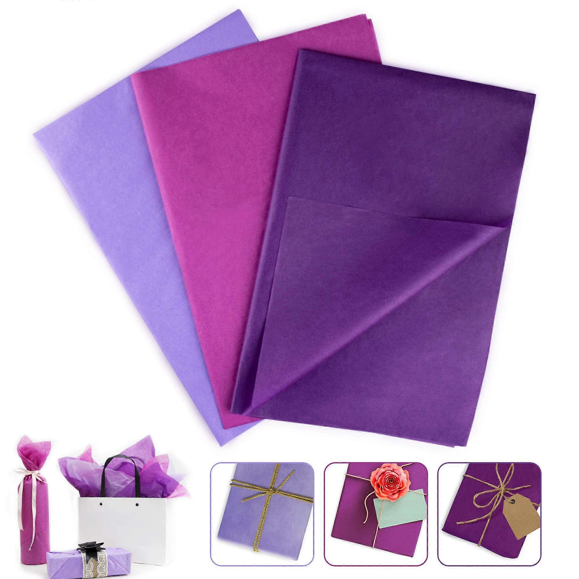 30 Sheets Purple Gift Wrapping Tissue Paper 20"x30" Ideal for Birthday Parties and Special Occasions