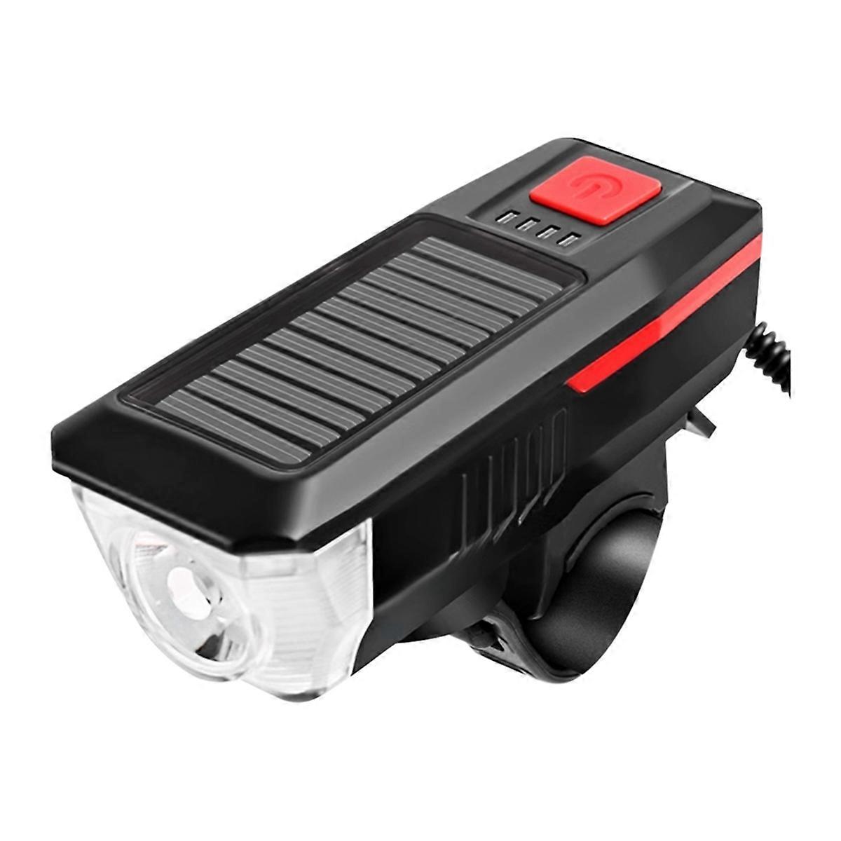 Bike Light USB Rechargeable Bike Front Light with Horn