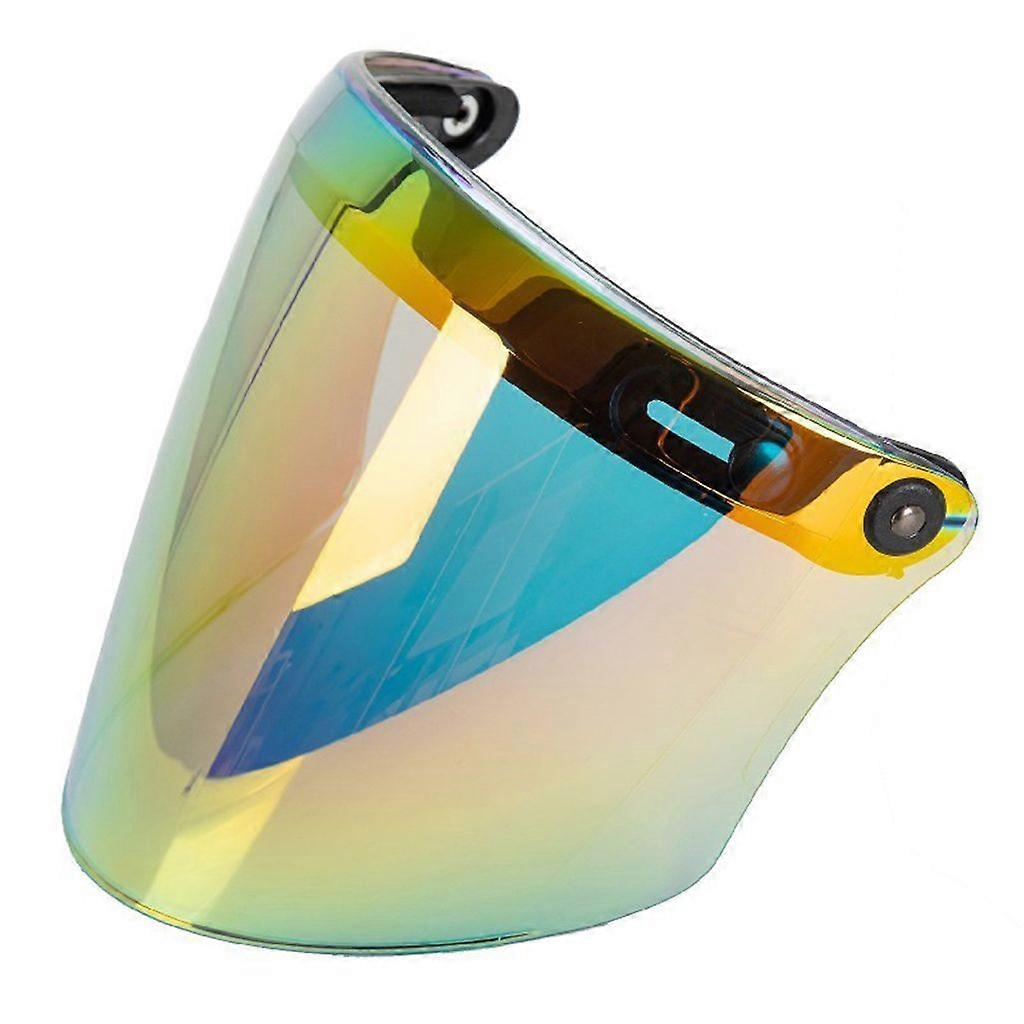 3-Snap Helmet Bubble Visor Lens for 3/4 Retro Open Face Motorcycle Helmet