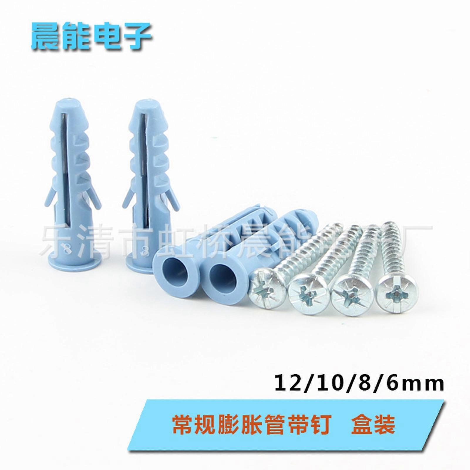 50Pcs Wall Plug Self Tapping Screw Plastic Fastener Accessory Set Kit for Installation
