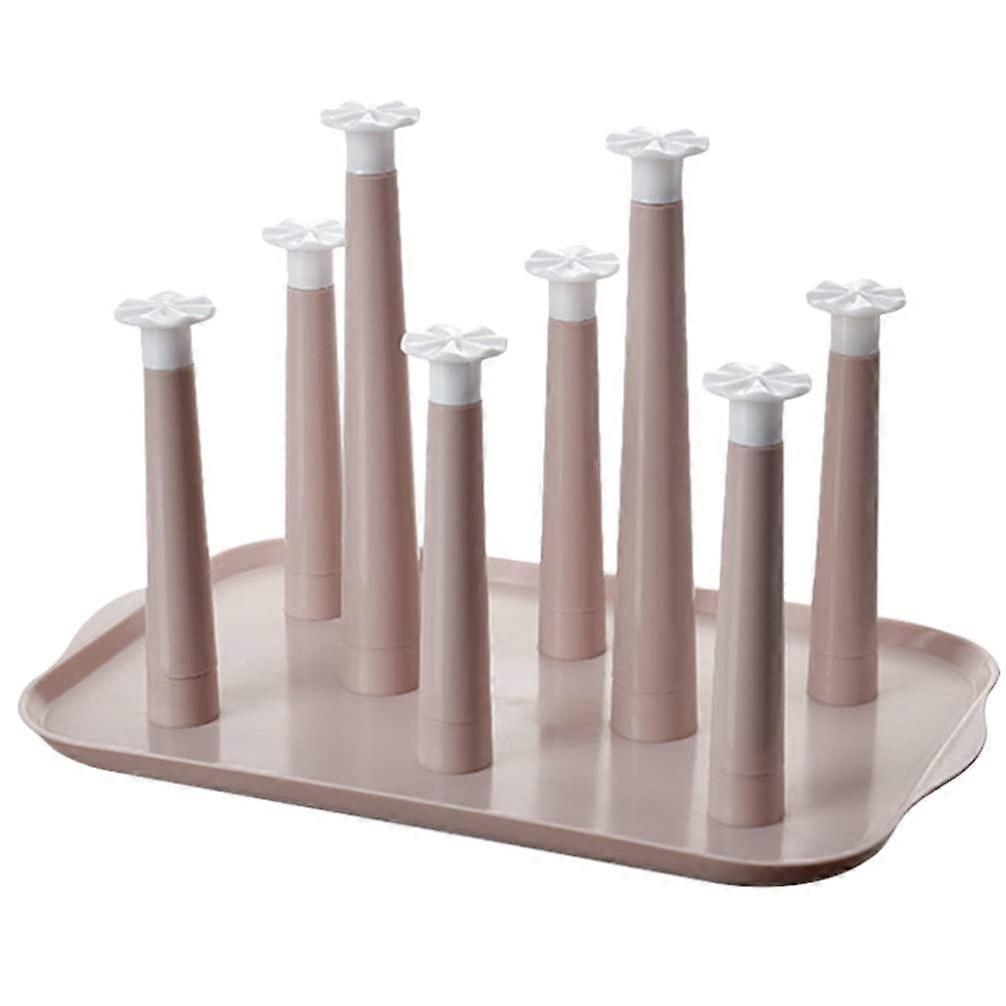 Cup Drying Shelf Stand for Drinking Cups and Sports Bottles, Plastic Cup Storage Rack for Kitchen Counter, 8 Inch