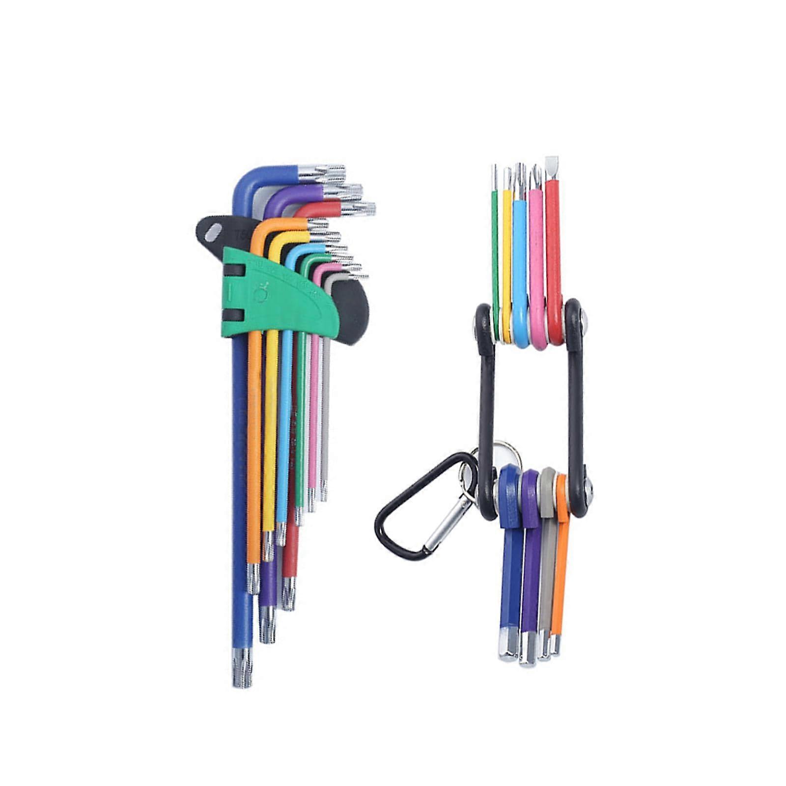 Industrial Grade Hexagonal Wrench Set - Chromium-Vanadium Steel, Ball Head, Multi-Purpose, Lengthened Folding Design