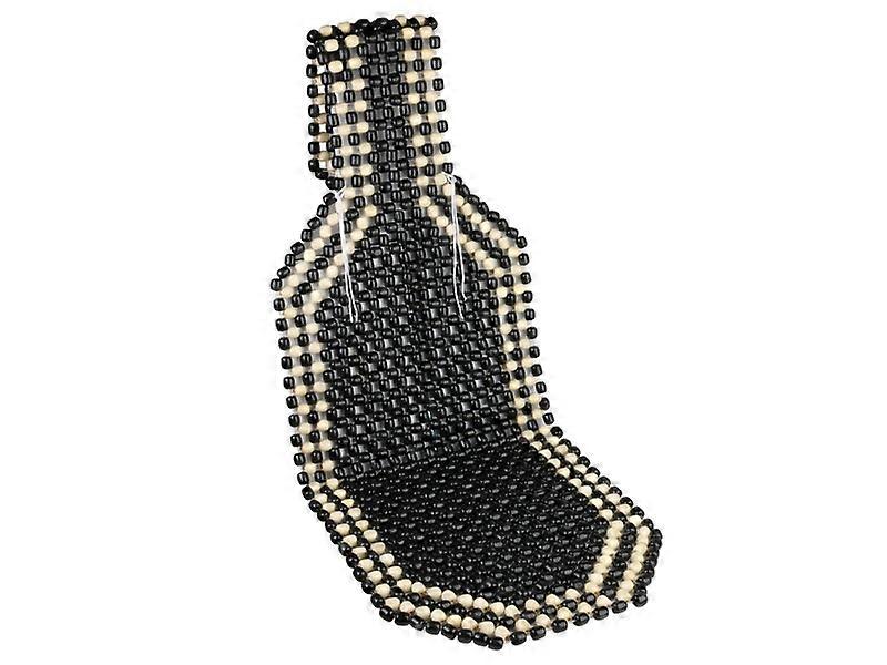 Mate de cuentas, madera, blanco y negro