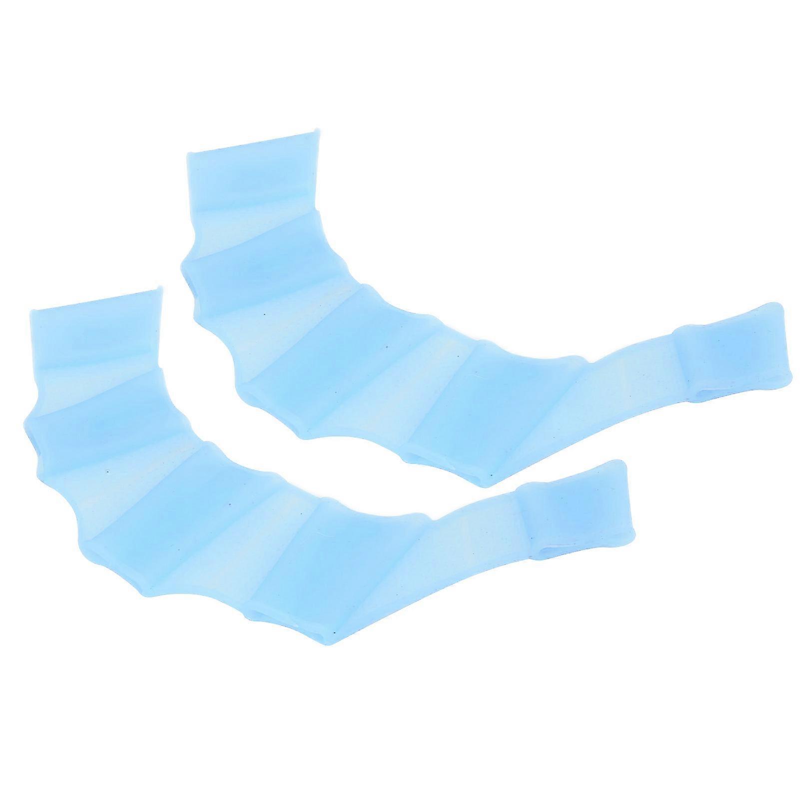 1 paire de menottes de natation, palmes, gants de natation en silicone, paume de natation, bleu, taille M