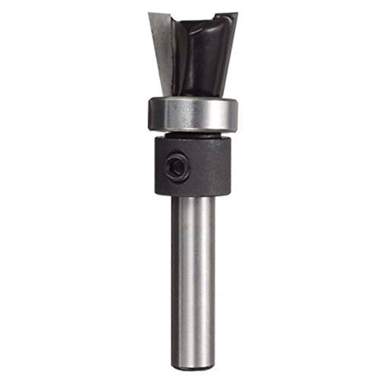 1/4 Inch Shank Dovetail Router Bit 10 Degree Carbide Woodworking Cutter with Bearing for Precision Joints