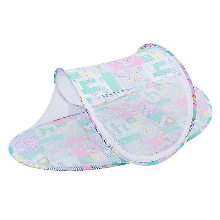 WZ-001 Multifunctional Cartoon Boat-shaped Children Folding Zipper Mosquito Net(Green)