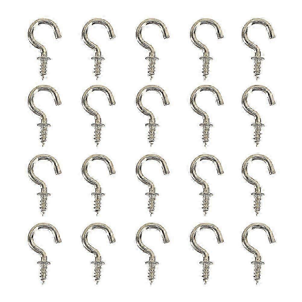 50pcs Iron Screw Hooks Heavy Duty Screw Hooks Self-tapping Hanging Hooks